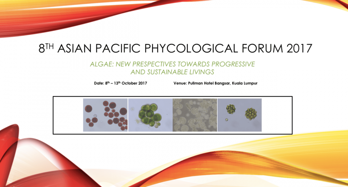 Leave a Nest Malaysia member will be attending The 8th Asian Pacific Phycological Forum, APPF 2017 @ Pullman Hotel Bangsar, Kuala Lumpur.