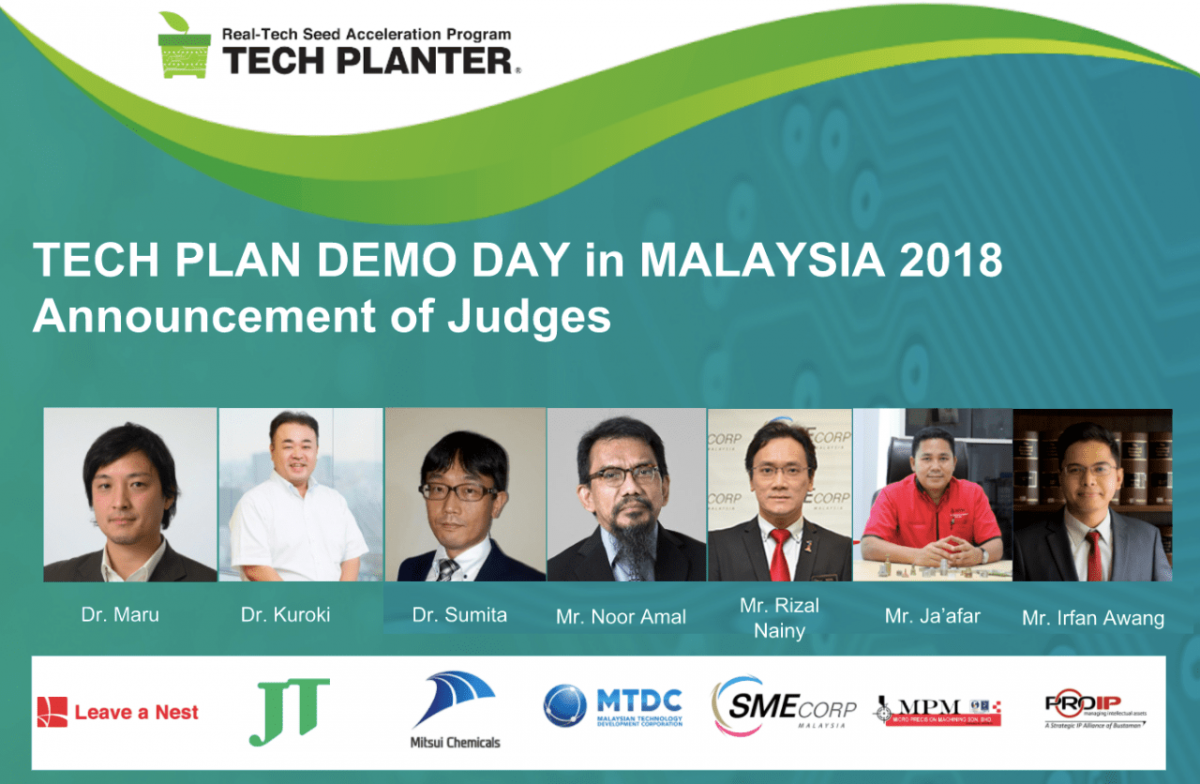 Announcement of Judges for TECH PLAN DEMO DAY in MALAYSIA 2018
