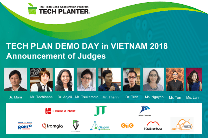 Announcement of Judges for TECH PLAN DEMO DAY in VIETNAM 2018