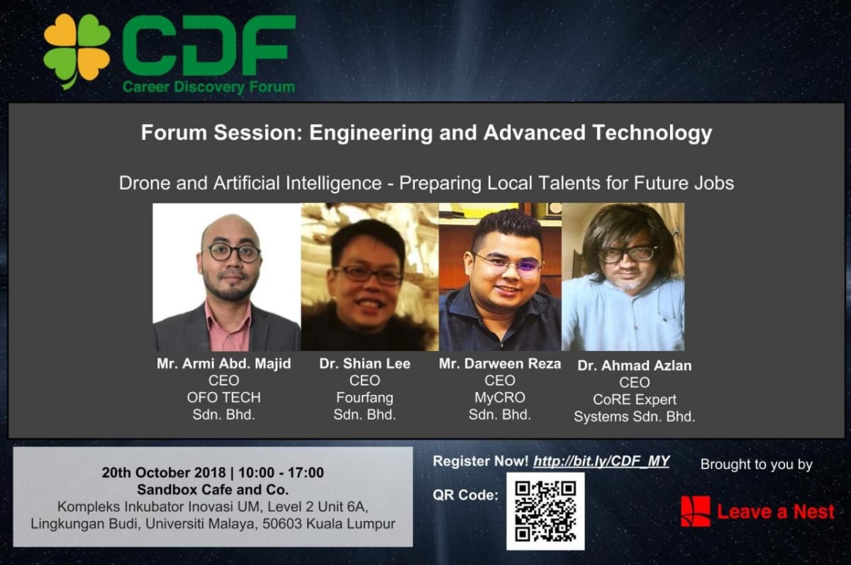 Introducing Speakers for Career Discovery Forum Malaysia 2018: Panel Session on Engineering and Advanced Technology