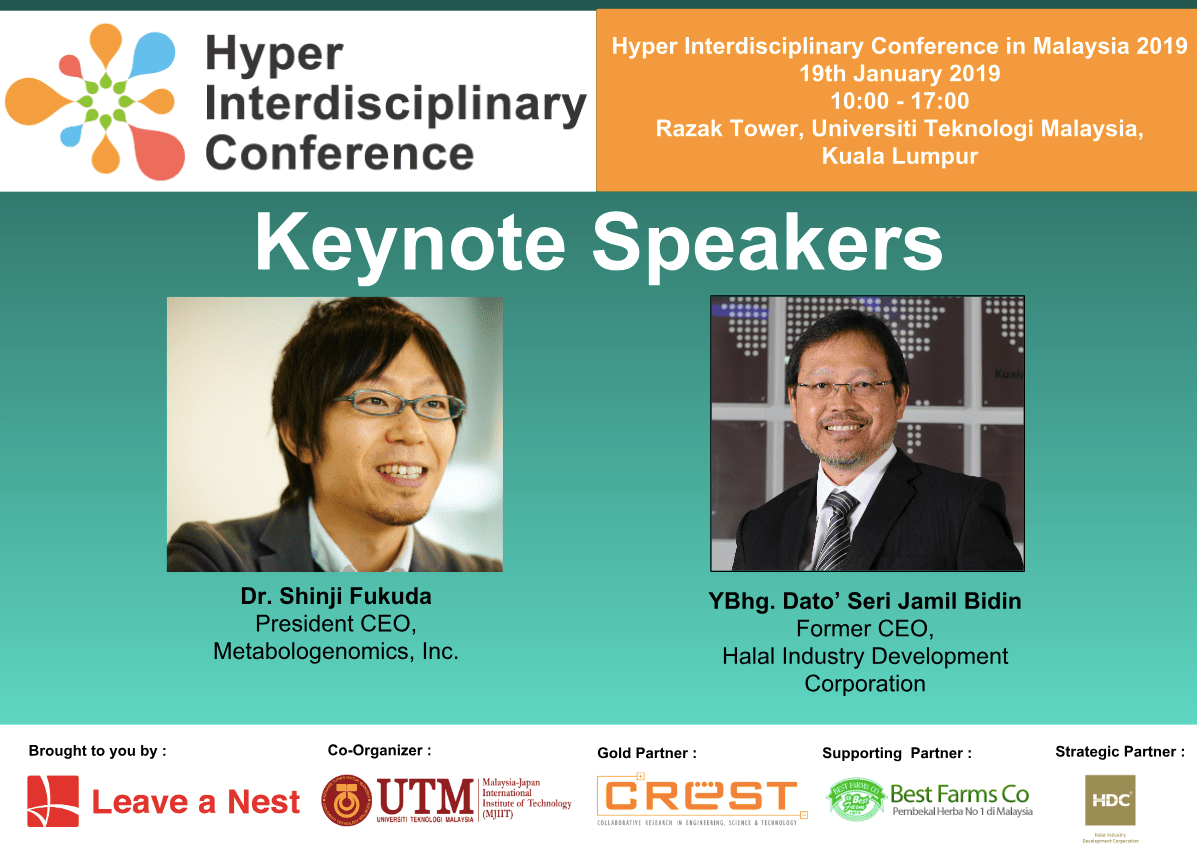 Keynote Speakers for Hyper Interdisciplinary Conference in Malaysia 2019