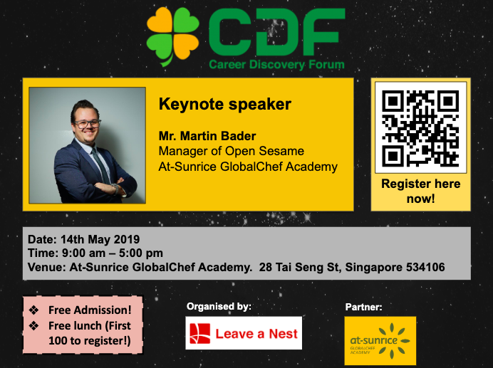Introducing the Keynote Speaker for Career Discovery Forum in Singapore 2019