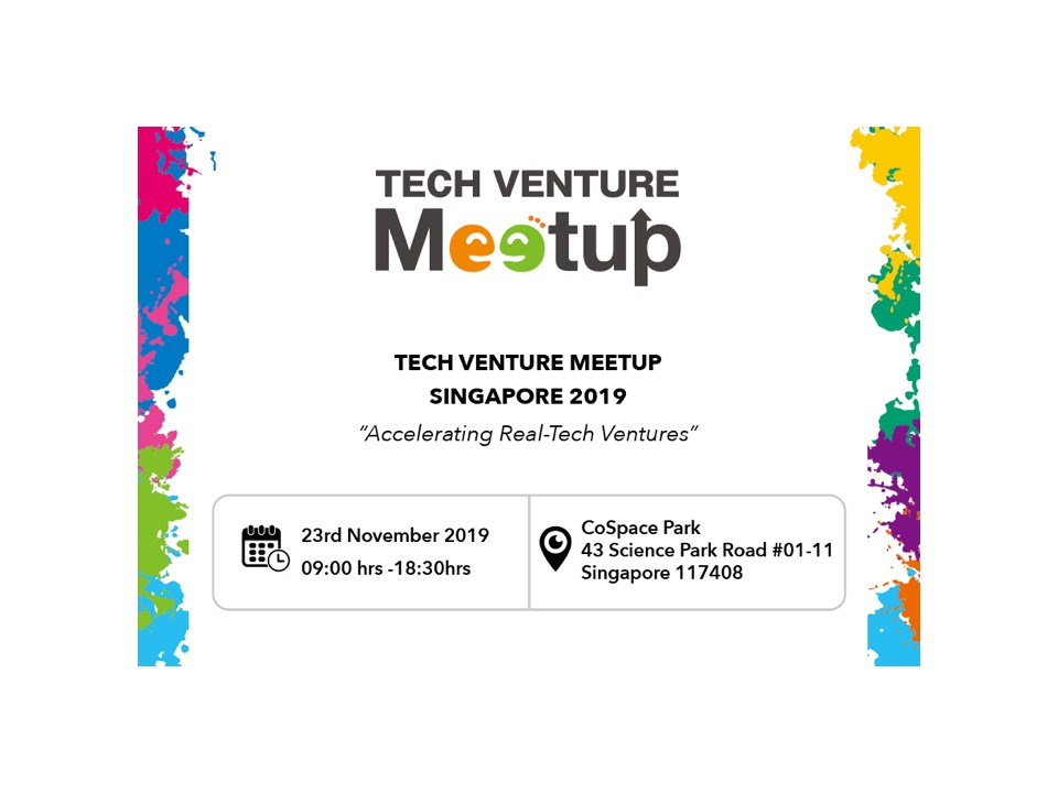 TECH VENTURE MEETUP in SINGAPORE 2019 Judges and Presenters Announcement