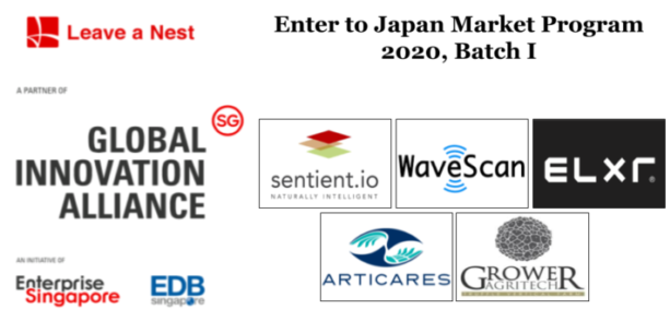 Announcement: Five SG based Deep Tech startups selected for “Enter to Japan Market Prog 2020”