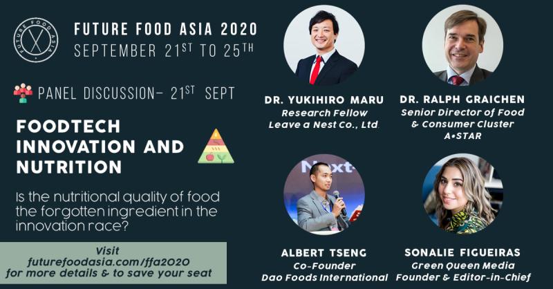Leave a Nest Group CEO Dr. Yukihiro Maru will be in the panel discussion at Future Food Asia tomorrow.