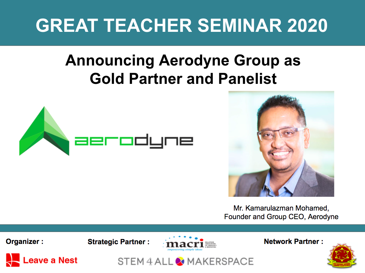Announcing Aerodyne Group as Gold Partner in Great Teacher Seminar 2020