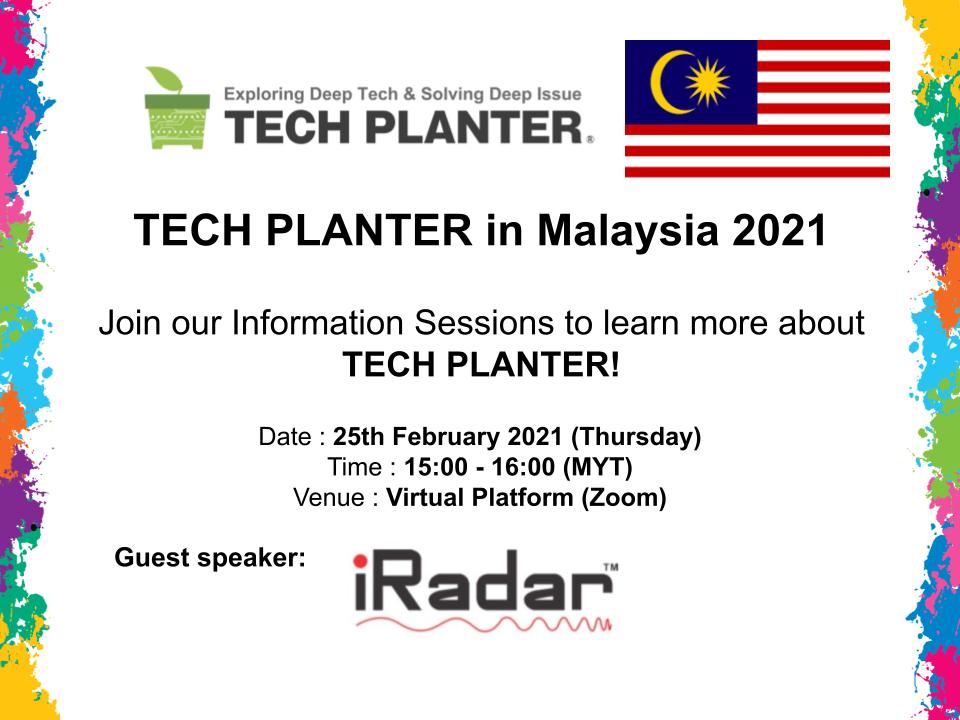 Join the 1st Information Session for TECH PLANTER in Malaysia 2021!