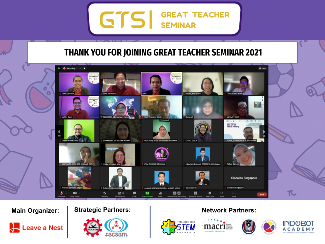 Thank You For Making GREAT TEACHER SEMINAR 2021 a Great Success!