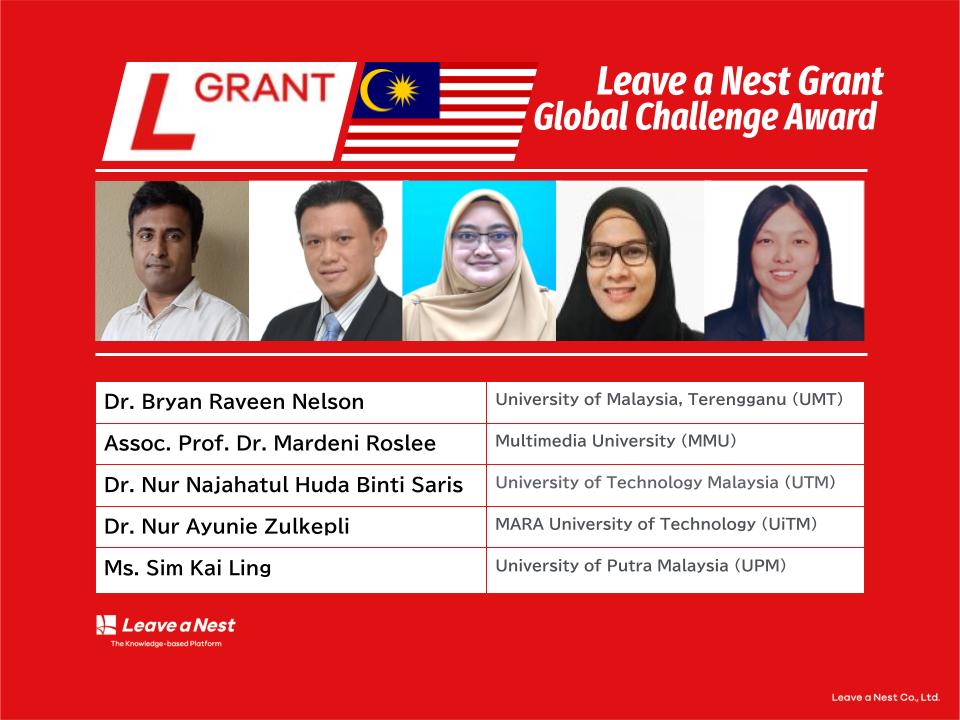 Announcement of the winners for Leave a Nest Grant Global Challenge Award in Malaysia