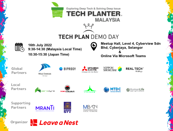 TECH PLAN DEMO DAY in Malaysia 2022 Will Be Happening on 16th July 2022!