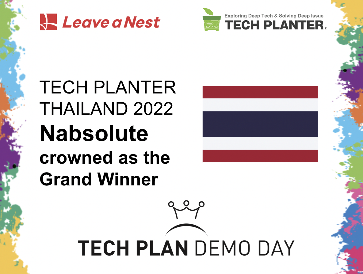 Nabsolute was Crowned as the Grand Winner of TECH PLAN DEMO DAY THAILAND 2022!