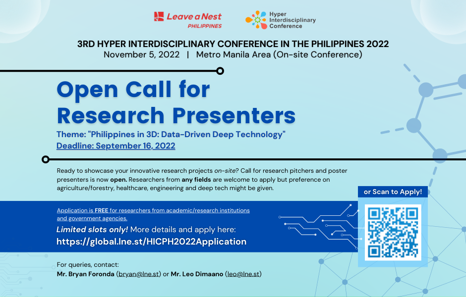 Hyper Interdisciplinary Conference in the Philippines 2022—Propelling Data-driven Acceleration of Deep Tech Research
