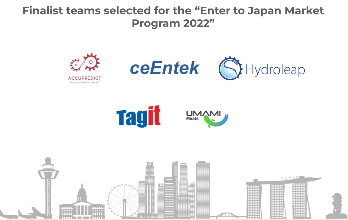 [Announcement]: Five Singaporean startups selected for the  “Enter to Japan Market Prog 2022”