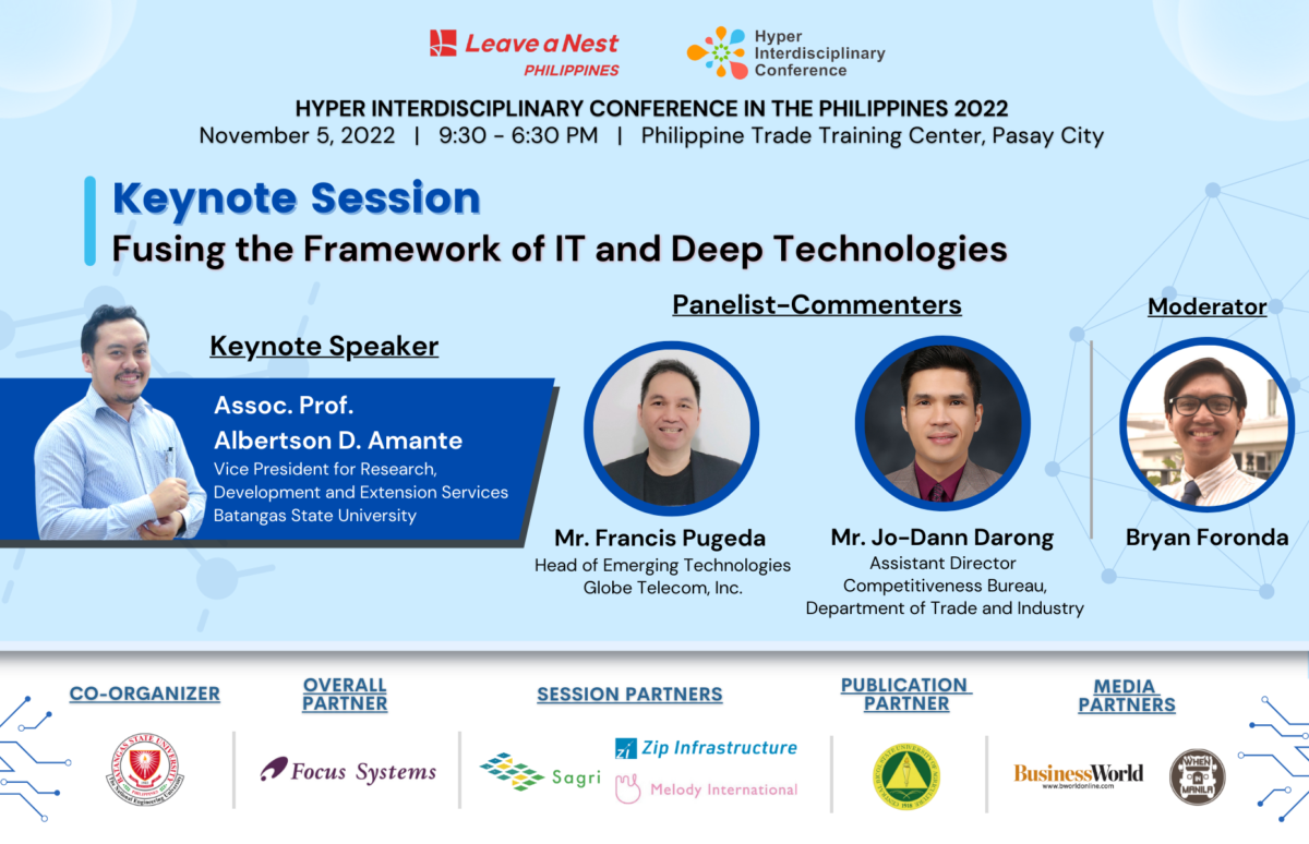 Fusing the Framework of IT and Deep Technologies: Keynote Session Panelists for HIC in the Philippines 2022