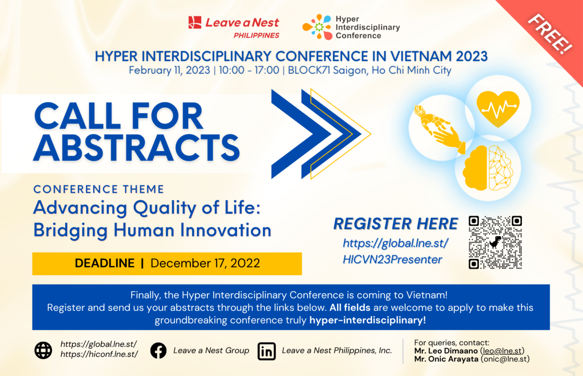 Salutations to the Vietnamese Way of Life: The First Hyper Interdisciplinary Conference in Vietnam comes this 2023