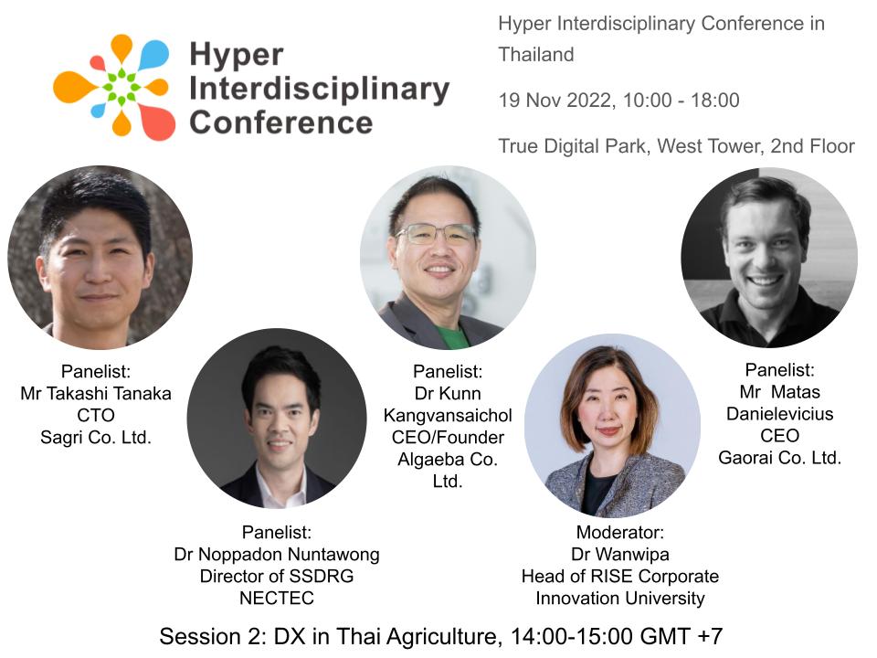 Hyper Interdisciplinary Conference in Thailand 2022 Session 2: DX in Thai Agriculture