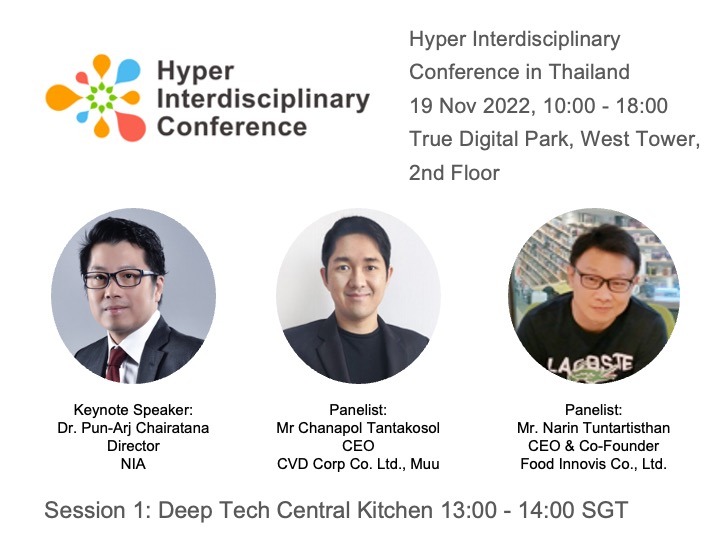 Hyper Interdisciplinary Conference in Thailand 2022  Session 1: Not Just Farm to Table, Add Lab Bench
