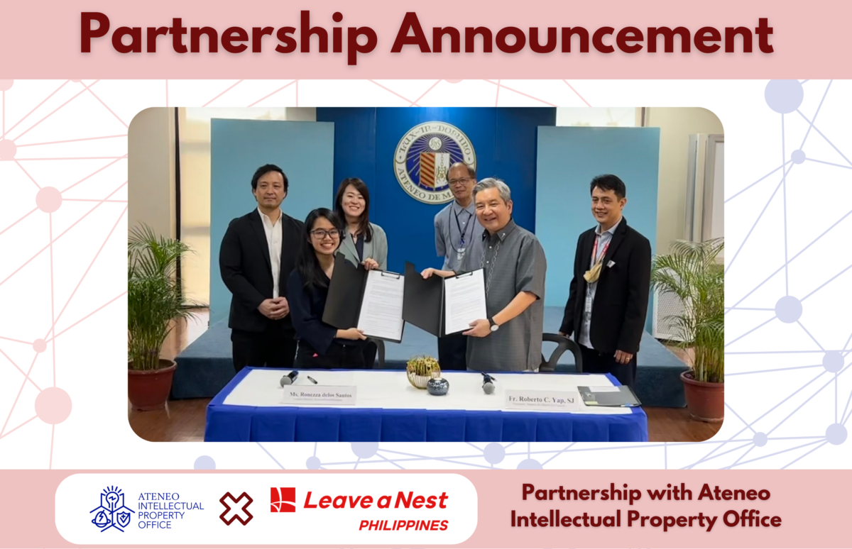 Ateneo Intellectual Property Office (AIPO) partners with Leave a Nest to support research and entrepreneurial development