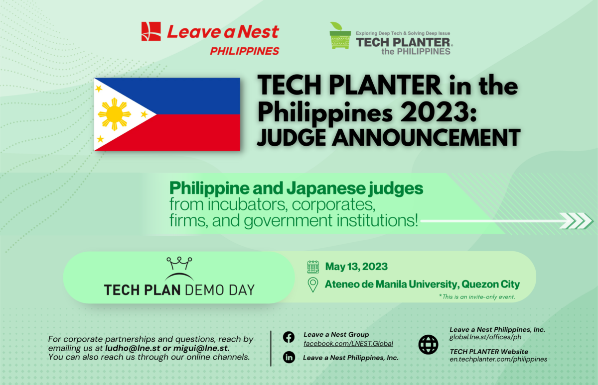 TECH PLANTER in the Philippines 2023: Announcement of the Complete Set of Judges