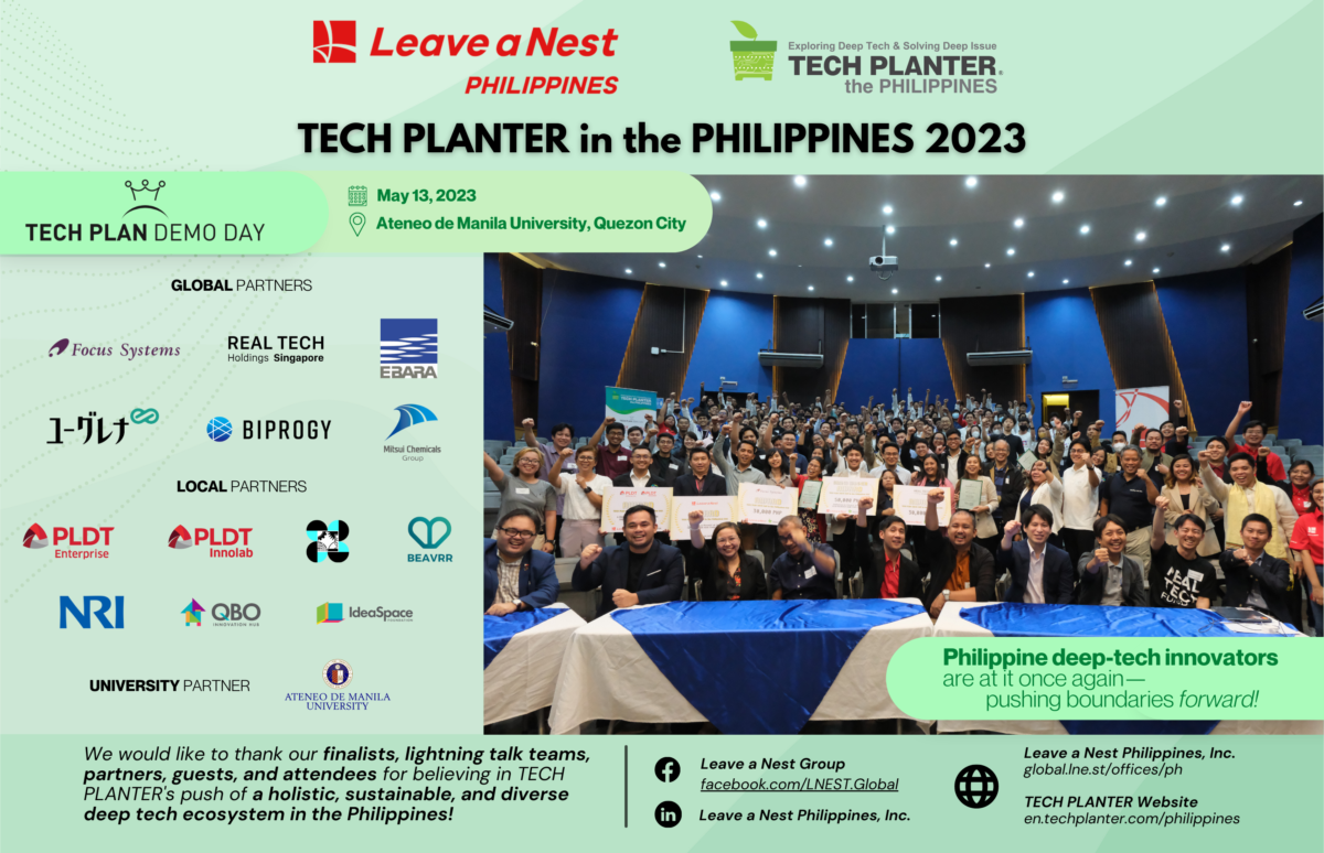 BioCoat-Z emerged as the Grand Winner of TECH PLAN Demo Day in the Philippines 2023