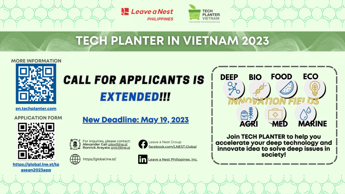 New Extended TECH PLANTER in VIETNAM 2023 APPLICATION DEADLINE – Don’t Miss Out!