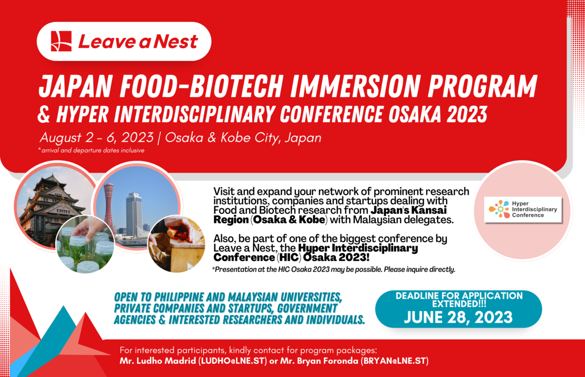 Call for participants for the Food-Biotech Immersion Program in Japan is now open!