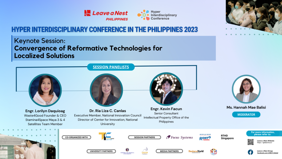 Convergence of Reformative Technologies for Localized Solutions: Keynote Session Panelists for Hyper Interdisciplinary Conference in the Philippines 2023