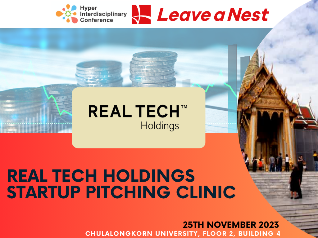 Call for Startups to join Real Tech Holdings Startup Pitching Clinic at Hyper Interdisciplinary Conference Thailand