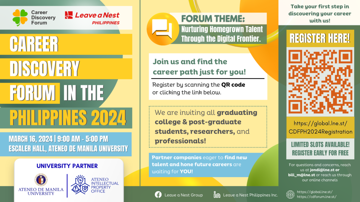 Career Discovery Forum PH Coming to Ateneo de Manila University This March