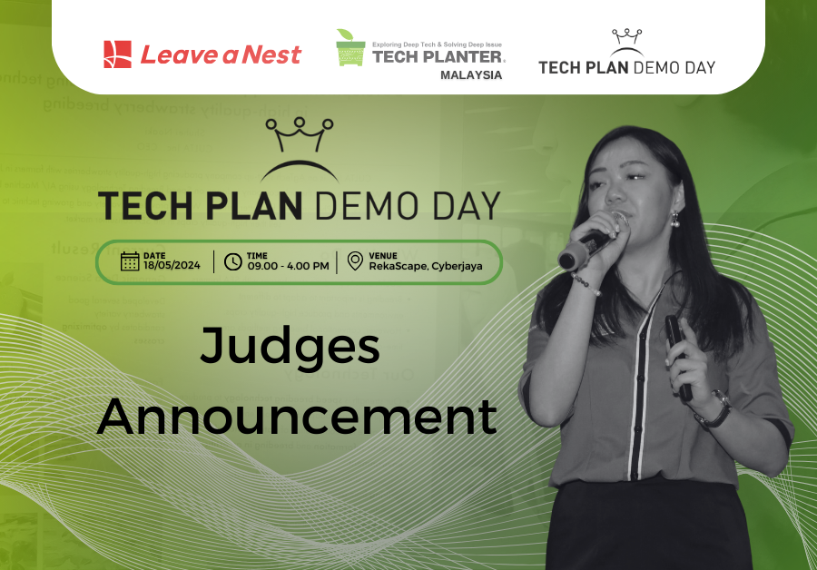 TECH PLANTER in Malaysia Announces Esteemed Judges for 2024 Demo Day