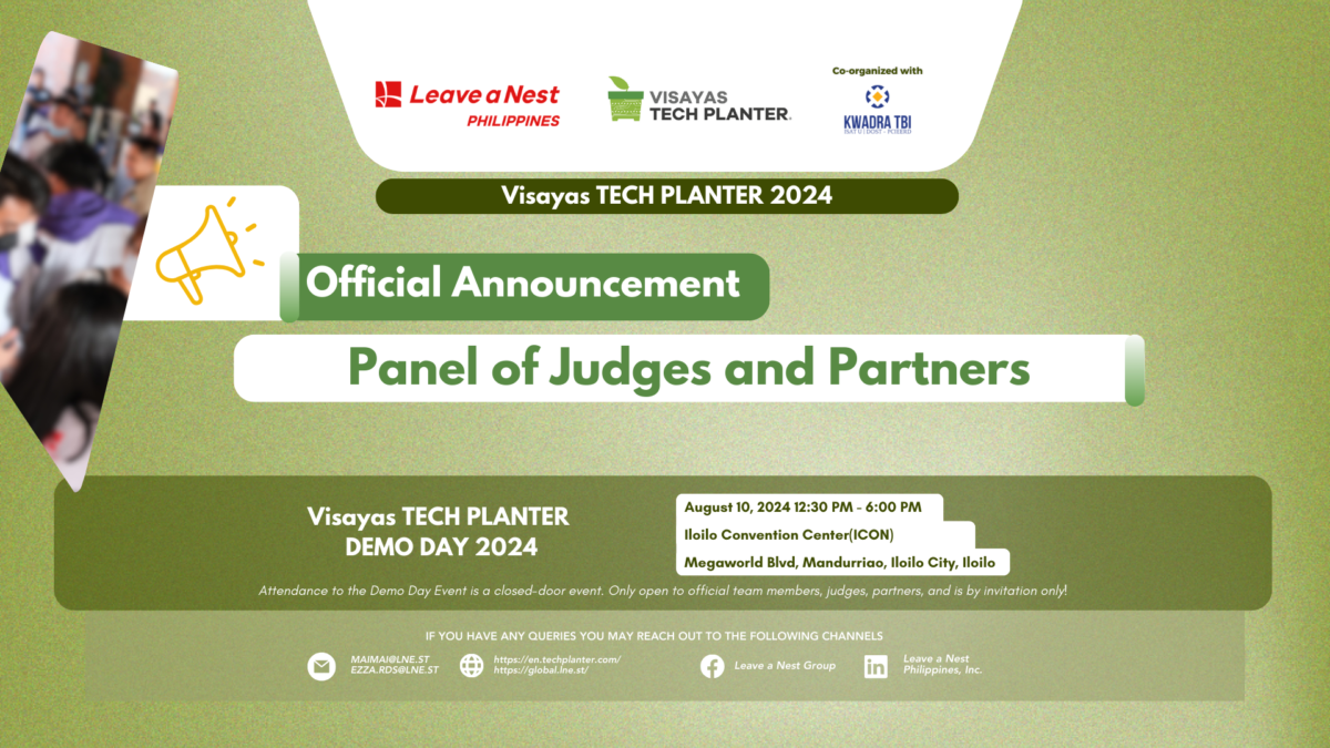 Visayas TECH PLANTER 2024: Announcement of Judges