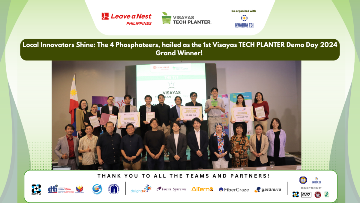 Local Innovators Shine: The 4 Phosphateers, hailed as the 1st Visayas TECH PLANTER Demo Day 2024 Grand Winner!