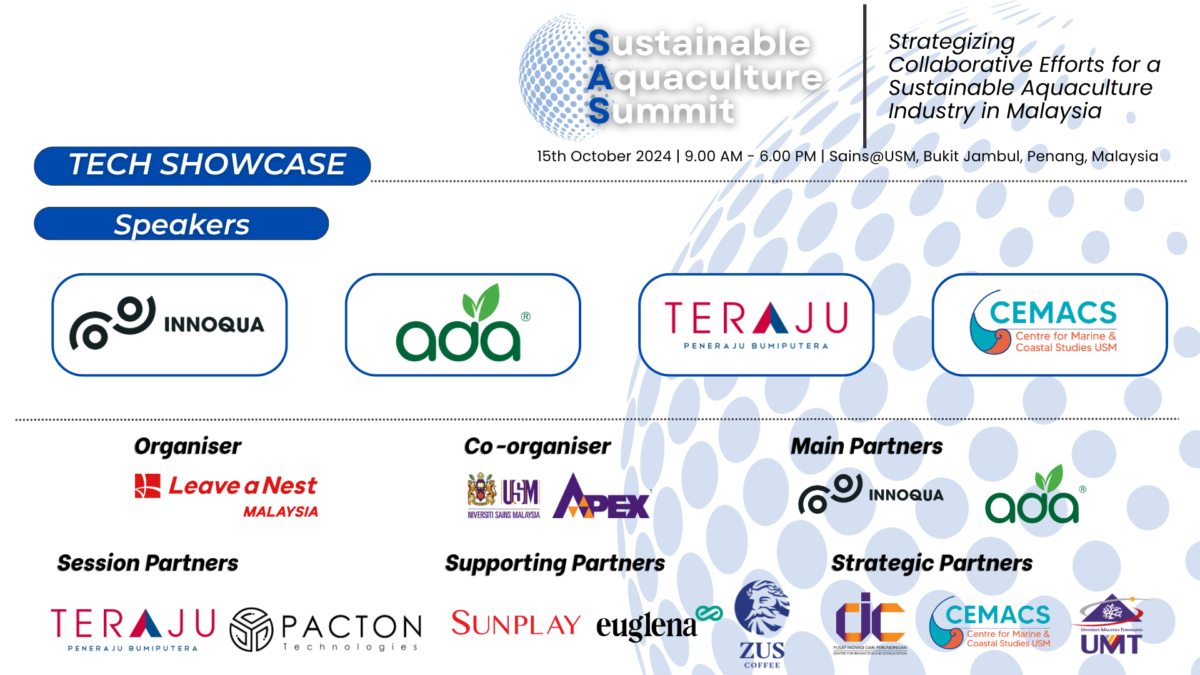 Announcement of Technology Showcase Speaker at the Sustainable Aquaculture Summit (SAS) 2024