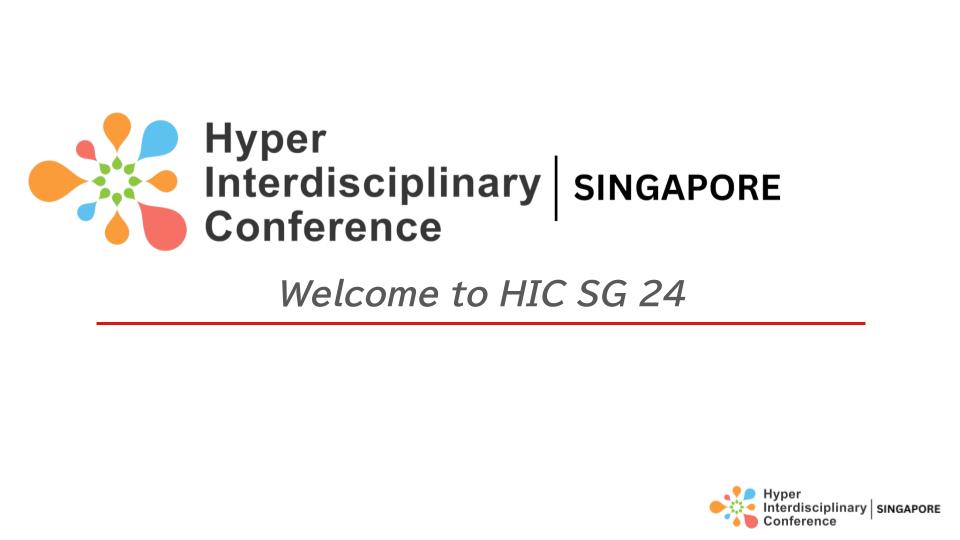 Hyper Interdisciplinary Conference in Singapore Happening  today at CREATE