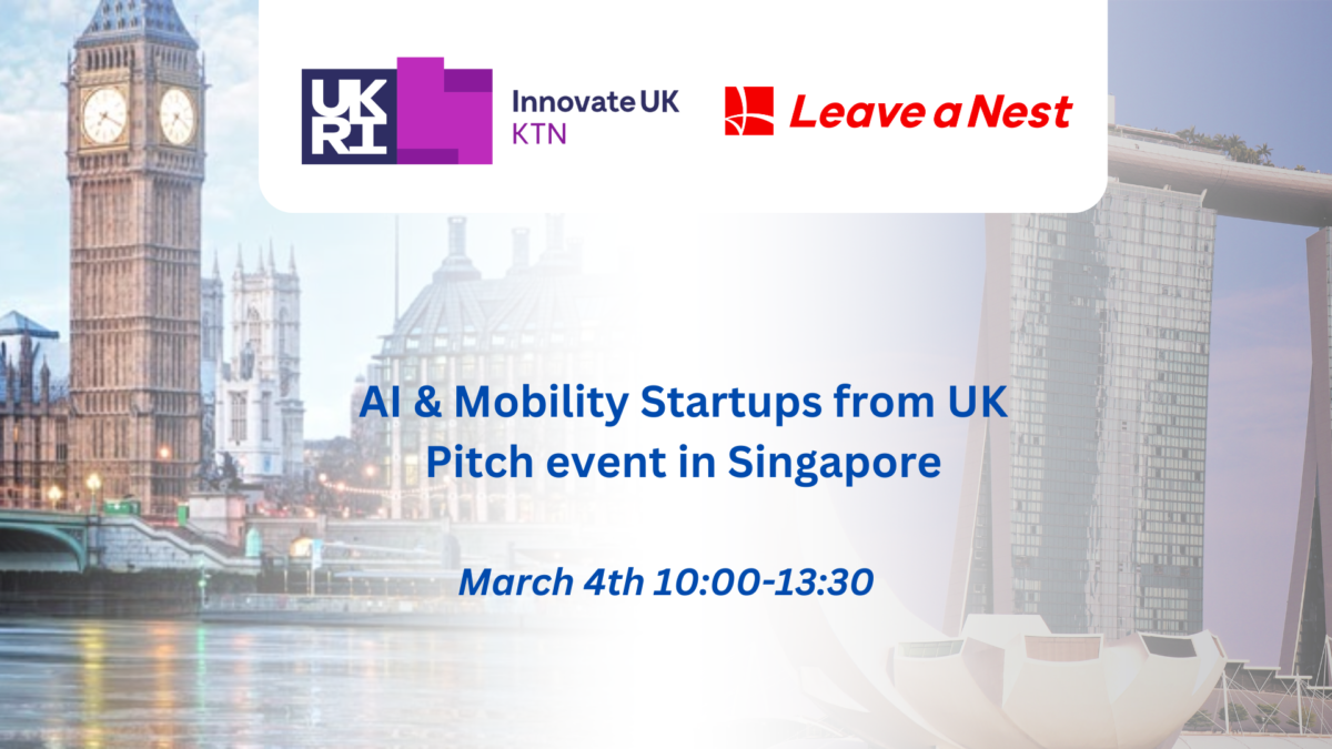 Thirteen AI & Mobility startups from the UK pitching in Singapore!