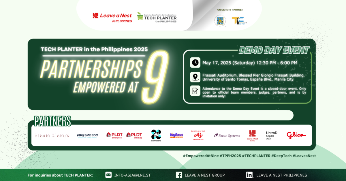 TECH PLANTER in the Philippines 2025: Empowered at 9 with Partnerships for Deep Tech Impact!
