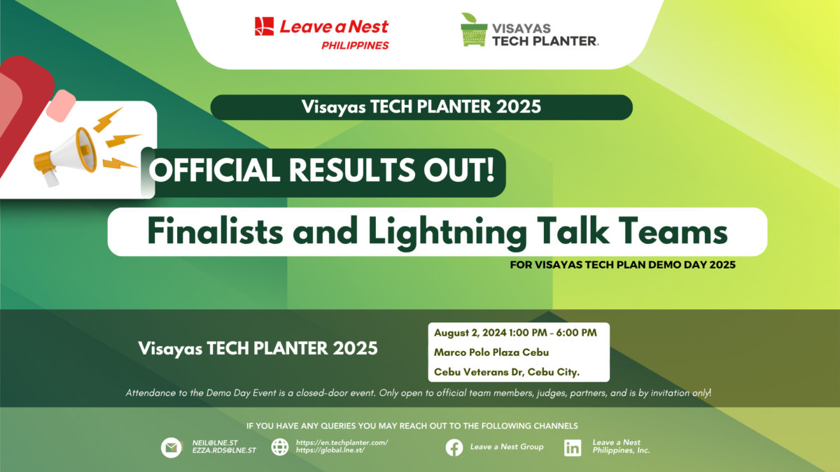 Meet the Finalists and Lightning Talks: Visayas TECH PLANTER 2025 Takes Center Stage in Cebu!