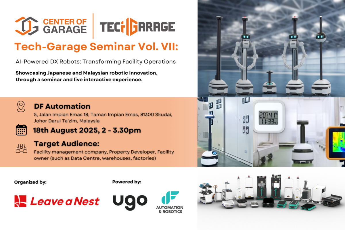 Leave a Nest Singapore & ugo Host Tech-Garage Seminar Vol. 8 on AI-Powered DX Robots: Transforming Facility Operations