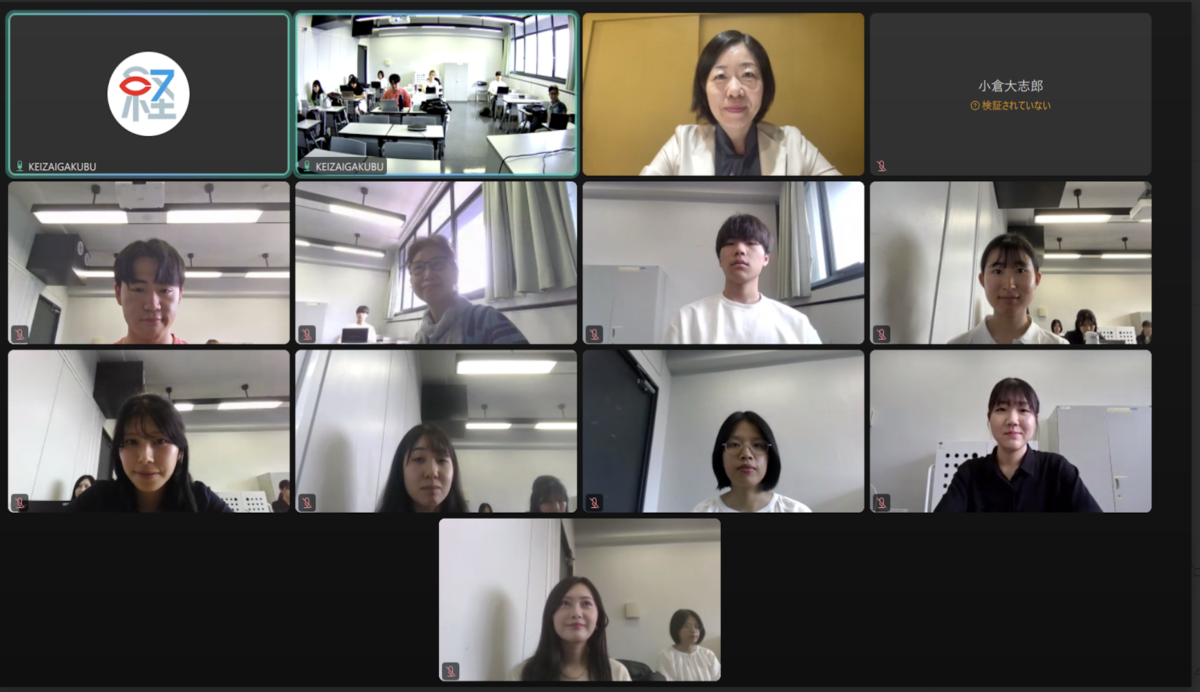 A member of our team lectured at Chuo University online, as an OG who is active in Singapore.