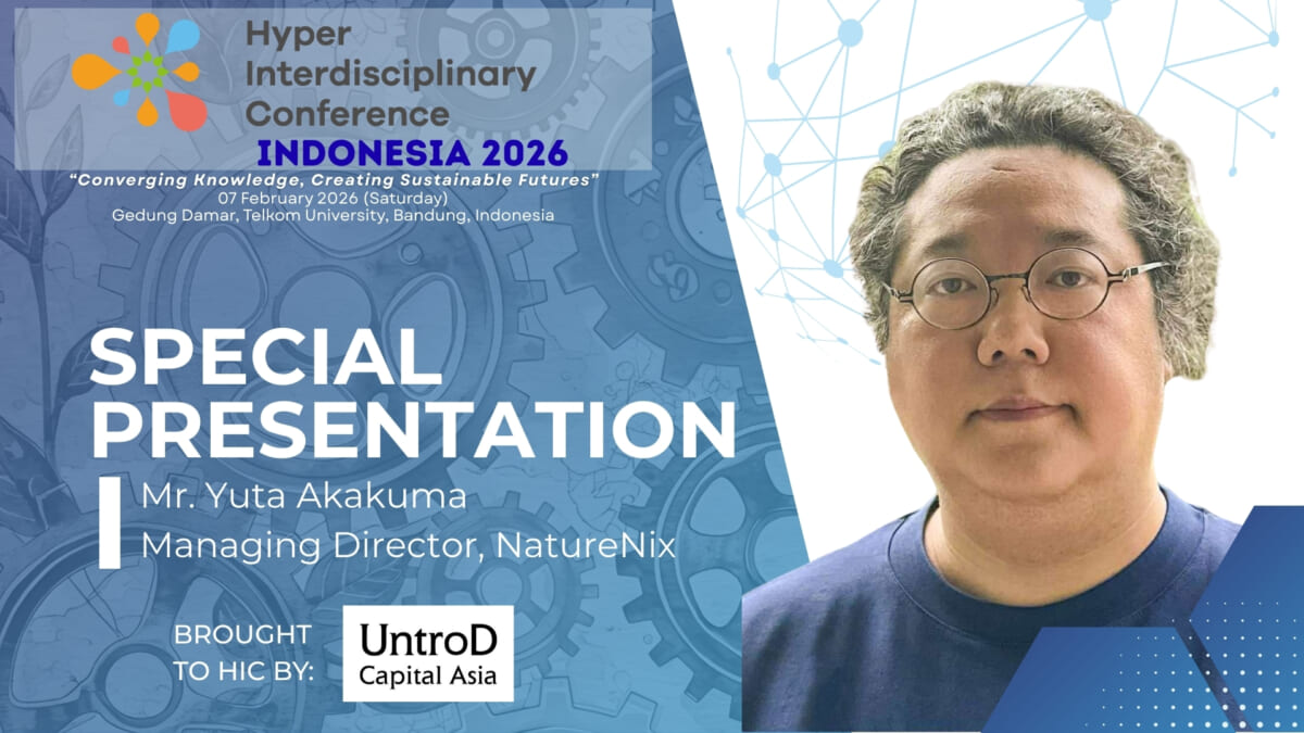Mr. Yuta Akakuma of Naturenix at Hyper Interdisciplinary Conference Indonesia 2026