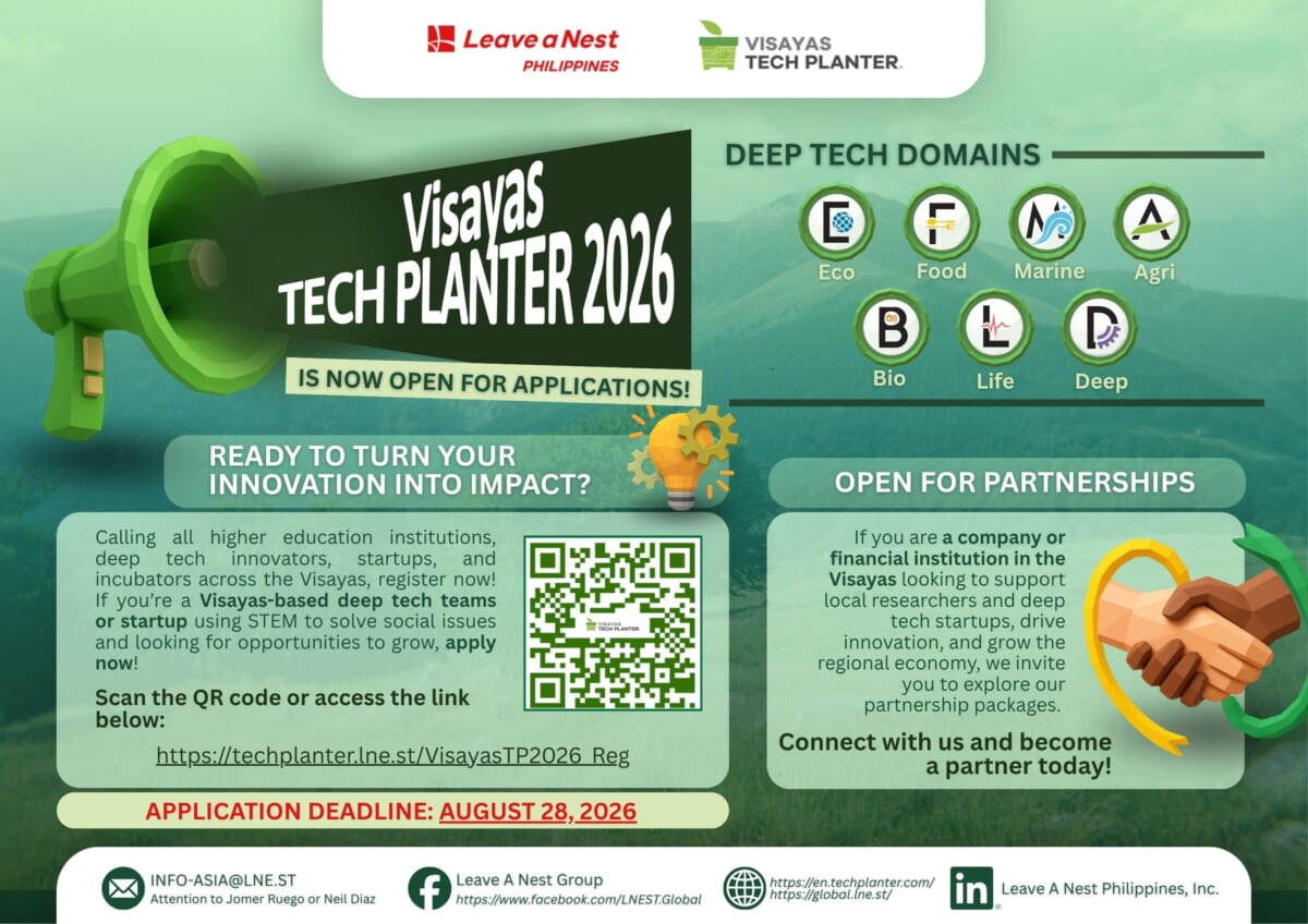 A New Wave of Innovation Begins: Visayas TECH PLANTER 2026 is finally OPEN FOR APPLICATIONS