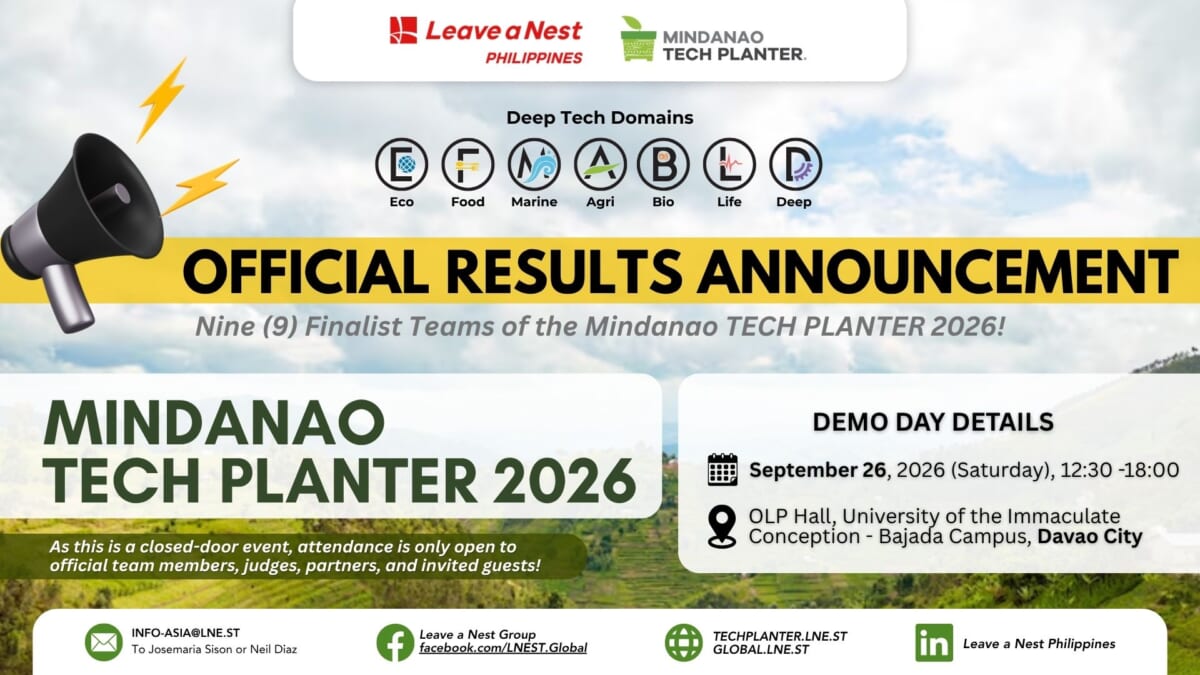 Announcing the Nine (9) Finalists for the 2nd Implementation of – Mindanao TECH PLANTER, 2026