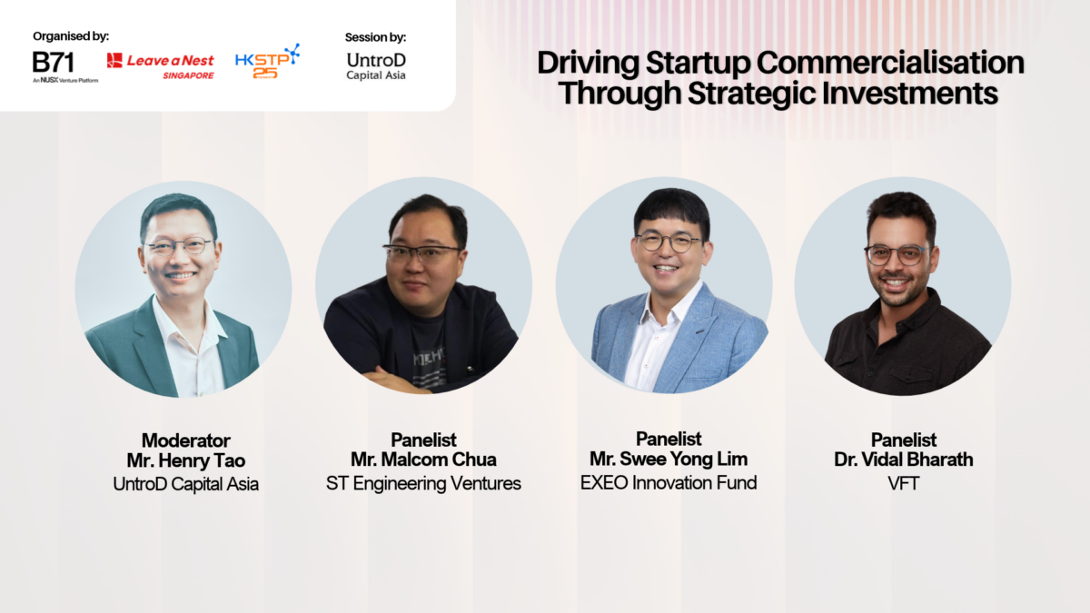 Driving Startup Commercialisation Through Strategic Investments Session at TVMU SG