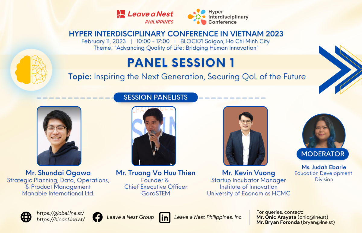 Inspiring the Next Generation, Securing QoL of the Future – 1st Session Panelists for HIC in Vietnam 2023