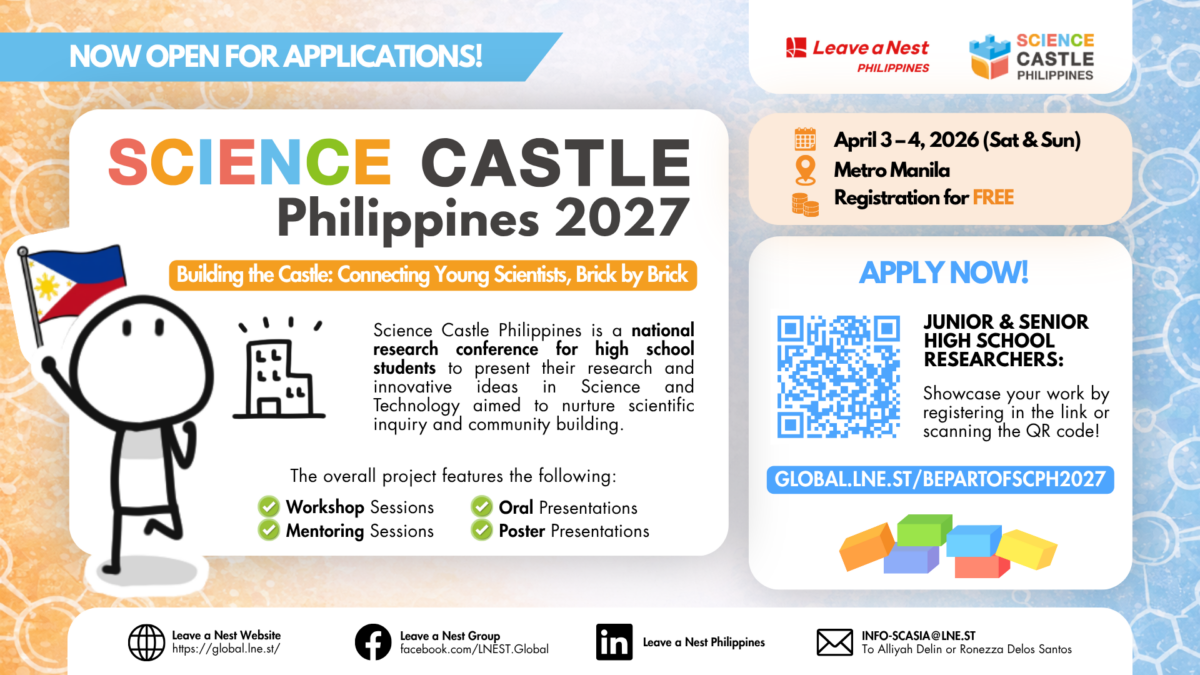 Let’s Get Building: Science Castle Philippines Returns for Its Third Year, Calls for Young Researchers Nationwide!